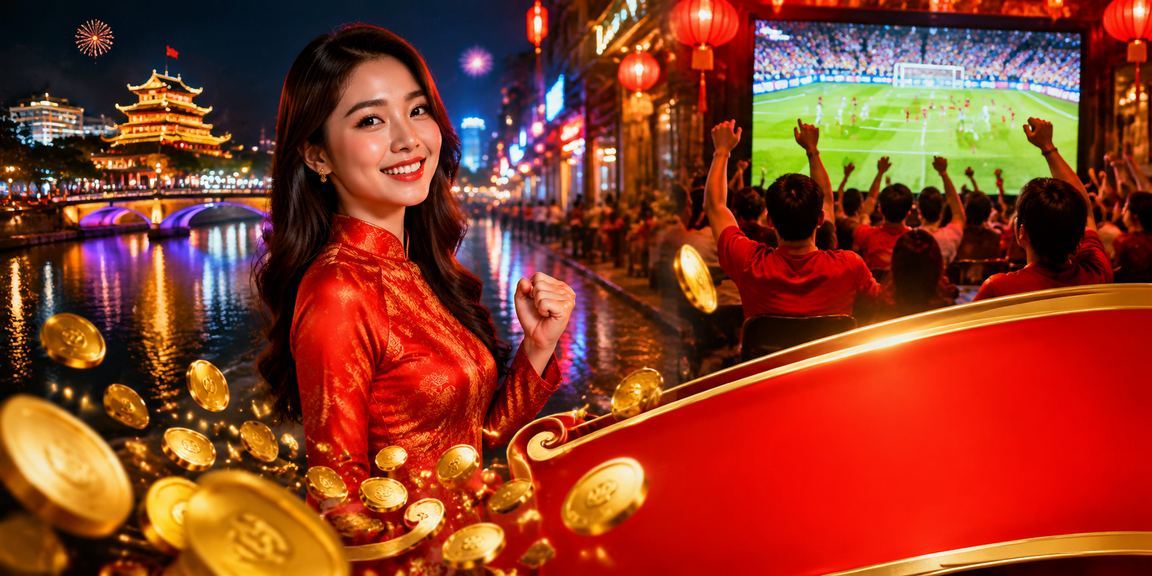 Ánh đèn neon rực rỡ của khu giải trí Huế về đêm – không khí casino và cá cược trực tuyến đặc trưng